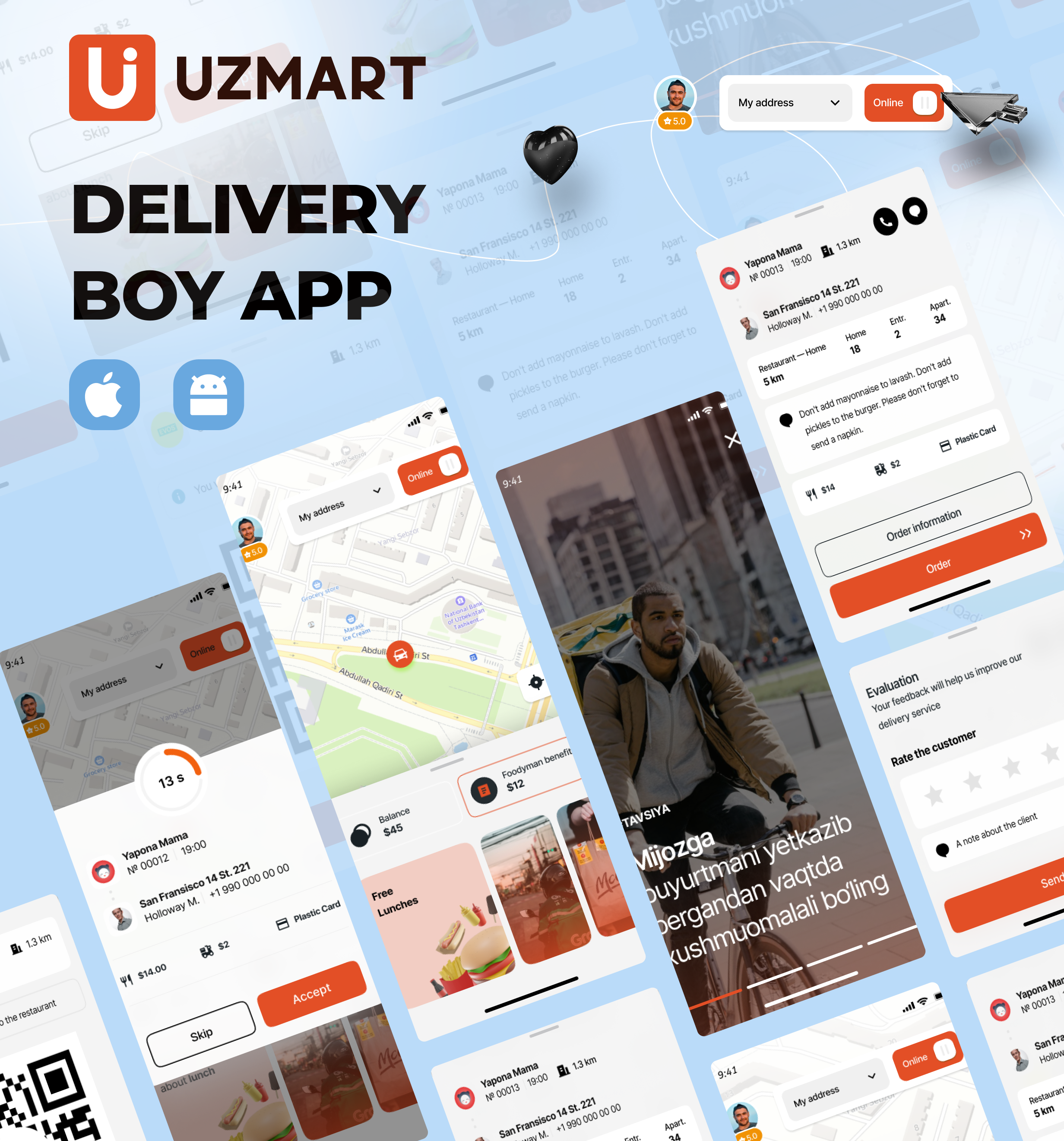 Uzmart - Delivery man app