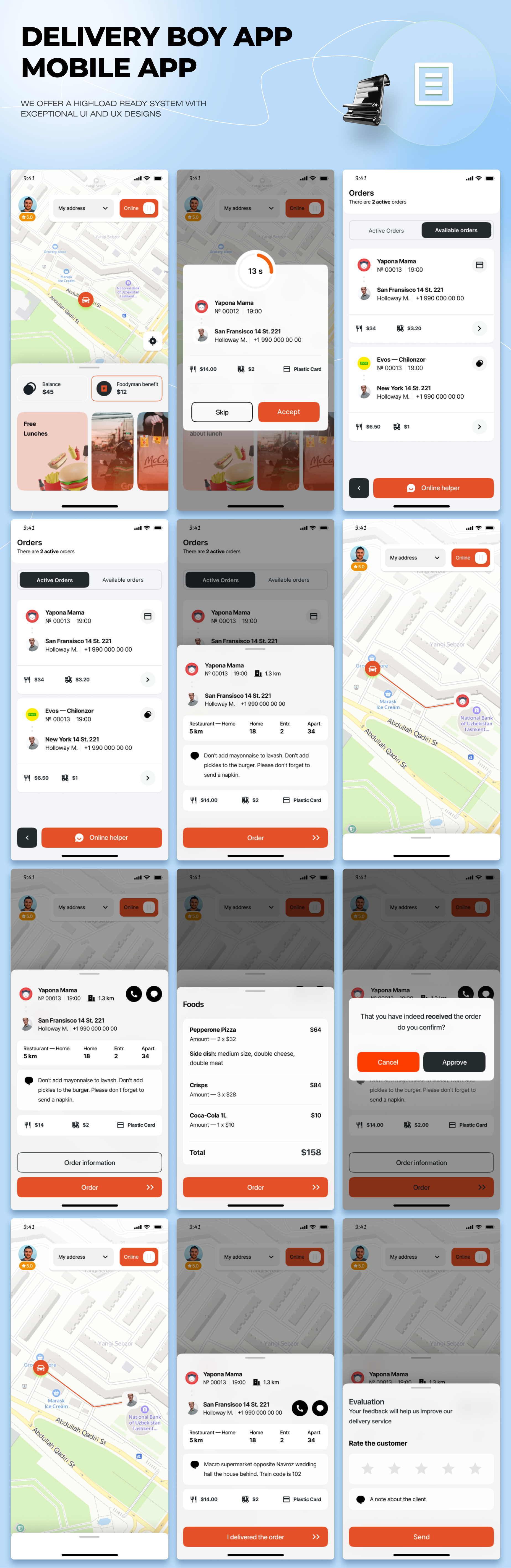 Uzmart - Delivery man app