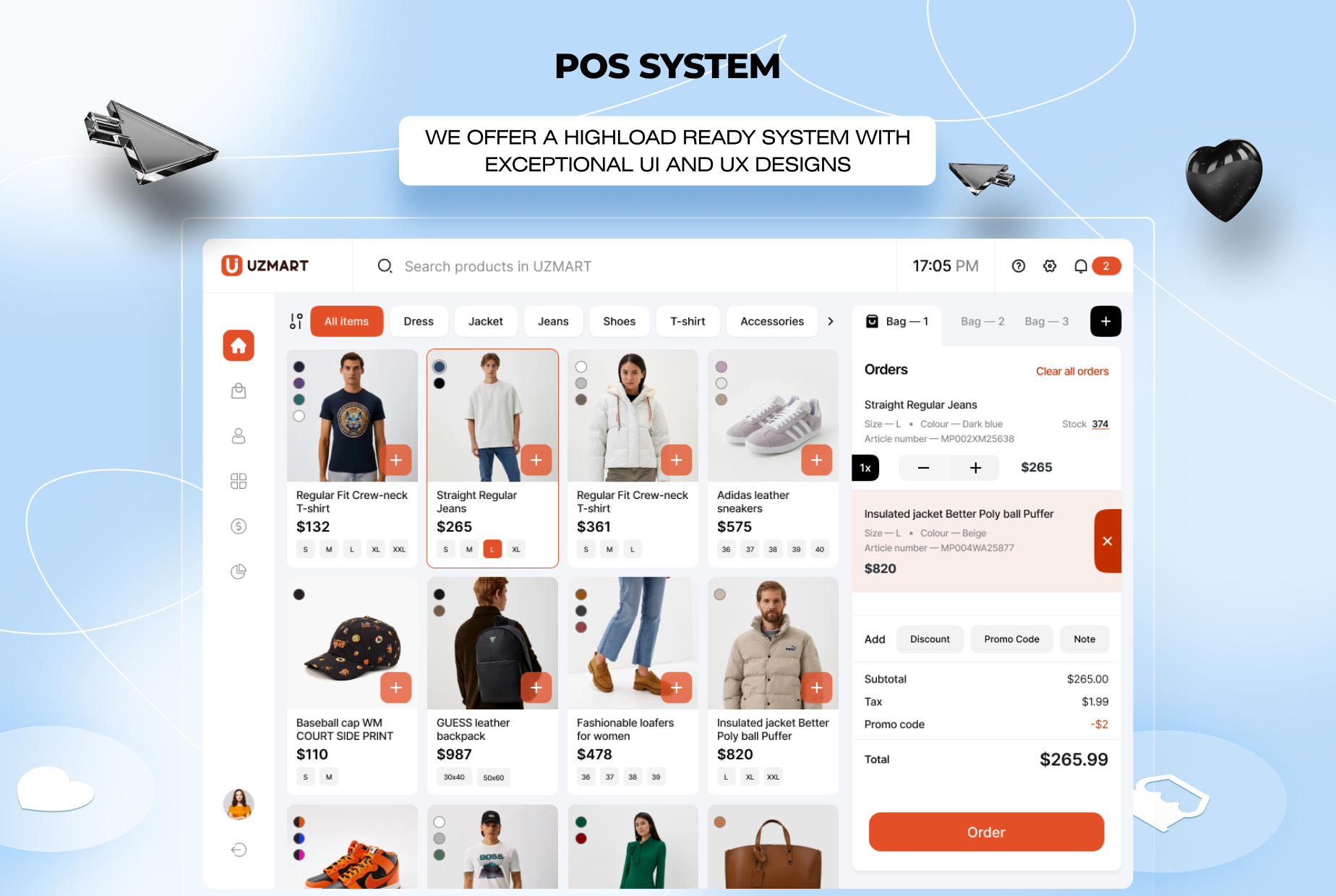 Uzmart POS + Order Managment  (iOS, Android, Desktop)